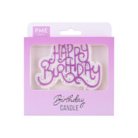 PME Kerzentopper Happy Birthday Pink Sparkly